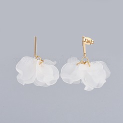 Petal Transparent Acrylic Dangle Stud Earrings&nbsp;EJEW-JE03312-03