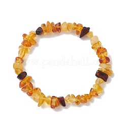 Natural Amber Beads Stretch Bracelets for Women&nbsp;BJEW-JB13256-01