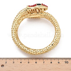 Snake Alloy Rhinestone Bangles for Women&nbsp;BJEW-G085-01G-01