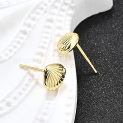 Brass Stud Earrings&nbsp;EJEW-H157-01G-03