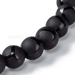 Frosted Glass Beads Stretch Bracelets&nbsp;BJEW-I296-08A