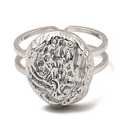 Non-Tarnish 304 Stainless Steel Open Cuff Rings&nbsp;RJEW-Z018-19P