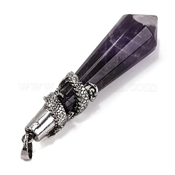Natural Amethyst Pointed Big Pendants&nbsp;G-Q184-02K-AS