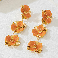 Alloy & Enamel Dangle Stud Earrings&nbsp;FS-WGD7C05-01