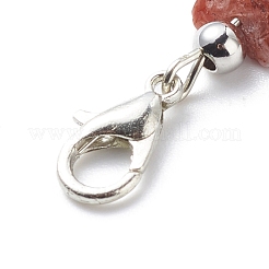 Mushroom Handmade Lampwork Pendant Decorations&nbsp;HJEW-JM00753