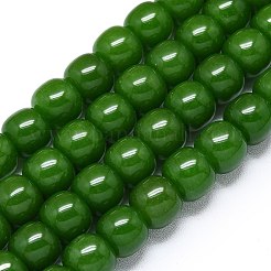 Natural Malaysia Jade Beads Strands&nbsp;G-B165-F01-10x10mm