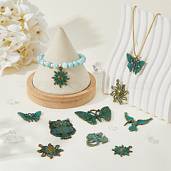 42Pcs 7 Style Zinc Alloy Pendants&nbsp;FIND-FH0008-39