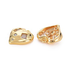 Brass Micro Pave Clear Cubic Zirconia Pendants&nbsp;KK-S360-146-NR