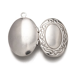 Non-Tarnish 316 Stainless Steel Locket Pendants&nbsp;X-STAS-O135-05P