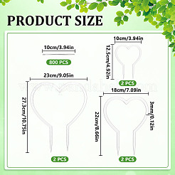 6Pcs Heart Acrylic Plant Growth Support&nbsp;DIY-DR0002-36