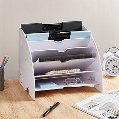 Fan Shape Plastic Desktop Bookcase File Folder Holders&nbsp;ODIS-WH0001-71