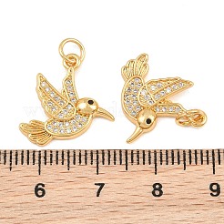 Brass Micro Pave Black Cubic Zirconia Pendants&nbsp;CU-CBA908F-01G