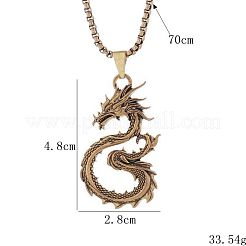 New Year's Day Alloy Dragon Pendant Necklaces&nbsp;WG0F531-01