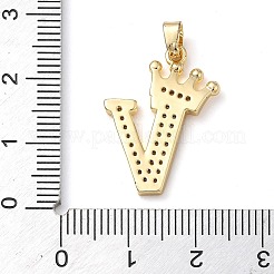 Rack Plating Brass Micro Pave Cubic Zirconia Pendants&nbsp;KK-D535-01V-RS