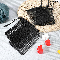 10Pcs Polyester Mesh Drawstring Bags&nbsp;ABAG-CN0001-43B