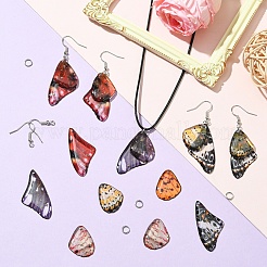 DIY Butterfly Wing Resin Resin Pendant Earring/Necklace Making Kits&nbsp;DIY-YW0012-22