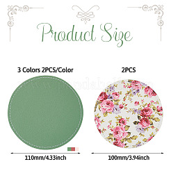 Magibead 8Pcs 4 Styles PU Leather Cup Mats&nbsp;AJEW-MB0001-09B