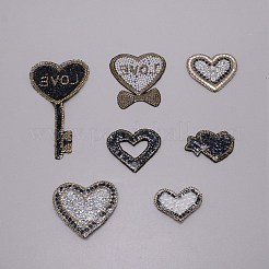 Heart Glitter Hotfix Rhinestone&nbsp;DIY-WH0260-52