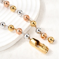 304 Stainless Steel Ball Chains Necklaces for Unisex&nbsp;NJEW-K305-01B