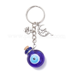 Handmade Evil Eye Bottle Lampwork Keychains&nbsp;KEYC-JKC01439