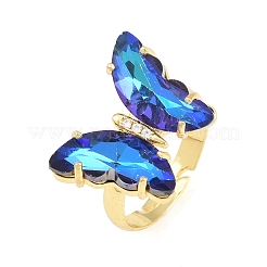 Brass Micro Pave Cubic Zirconia Finger Rings&nbsp;GL-CBA65A8-01G-14