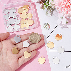 30Pcs 2 Colors 304 Stainless Steel Pendants&nbsp;STAS-ME0002-02
