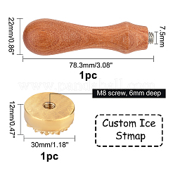 1Pc Golden Tone Brass Stamp Head&nbsp;DIY-OC0012-36