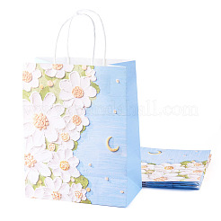 6Pcs 3D Flower Printed Paper Gift Bags&nbsp;ABAG-TADJ0001-05