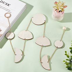 Moon Phase Bohemian Style Wooden Hanging Pendant Decorations&nbsp;HJEW-WH0053-13