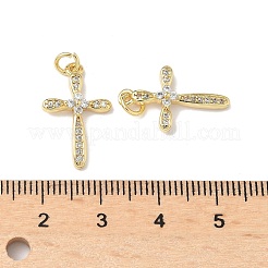 Brass Micro Pave Cubic Zirconia Pendants&nbsp;KK-Q068-49C-G