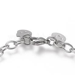 Tarnish Resistant 304 Stainless Steel Charm Bracelets&nbsp;BJEW-I288-06P