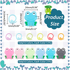 Frog Luminous Silicone Knitting Needle Point Protectors&nbsp;SIL-NB0001-35