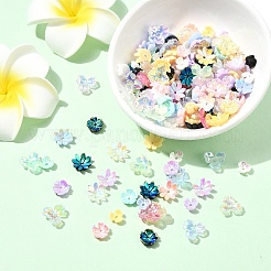 200Pcs 4 Styles Acrylic & Resin Bead Caps&nbsp;FIND-YW0010-10