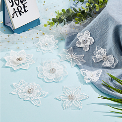 18Pcs 9 Style Lace Embroidery Costume Accessories&nbsp;DIY-AR0002-36