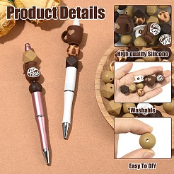 35Pcs 8 Styles Silicone Focal Beads&nbsp;SIL-YW0002-57