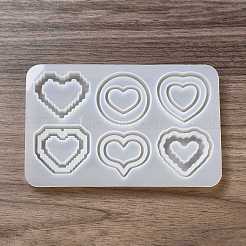 Heart DIY Silicone Quicksand Molds&nbsp;DIY-G079-07A