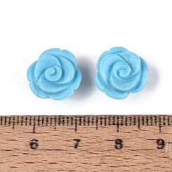 Synthetic Turquoise Carved Beads&nbsp;G-Q601-40B