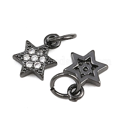 Brass Micro Pave Cubic Zirconia Pendants&nbsp;ZIRC-K070-41B