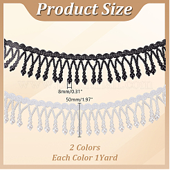 2Yards 2 Colors Polyester Fringe Trimming&nbsp;AJEW-AR0004-91