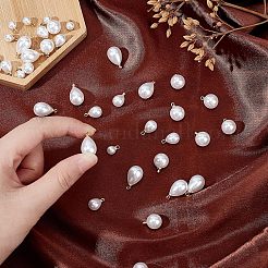40Pcs 2 Style ABS Plastic Imitation Pearl Pendants&nbsp;KY-CA0001-20