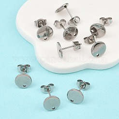 Non-Tarnish 304 Stainless Steel Stud Earring Findings&nbsp;X-STAS-R063-35
