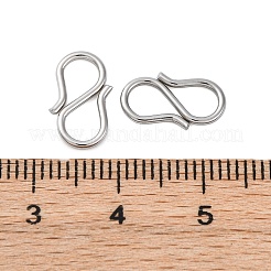 Non-Tarnish 304 Stainless Steel S-Hook Clasps&nbsp;STAS-R157-02P