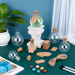 60Pcs 3 Styles Round Plastic Wishing Bottles&nbsp;AJEW-WA0004-39