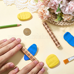 2Pcs 2 Styles Beech Wood Printing Sticks&nbsp;TOOL-CN0001-05