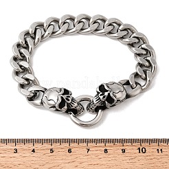 304 Stainless Steel Cuban Link Chains Bracelets for Unisex&nbsp;BJEW-A092-06B-P