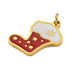 Christmas Theme Ion Plating(IP) 304 Stainless Steel Pendants&nbsp;STAS-O005-01J-G