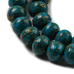 Dyed Synthetic Turquoise Beads Strands&nbsp;G-B070-C01-01
