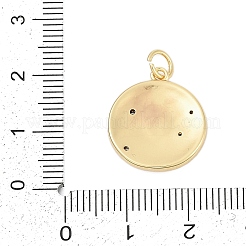 Brass Micro Pave Clear Cubic Zirconia Pendants&nbsp;KK-G522-30G
