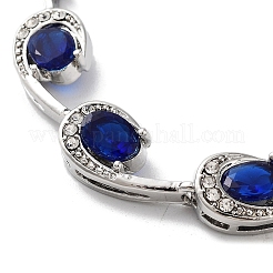 Platinum Alloy Teardrop Link Chain Bracelets&nbsp;LS-BJEW-A005-01A