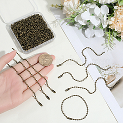 100Pcs Iron Ball Chains with Connectors&nbsp;IFIN-SP0001-67AB